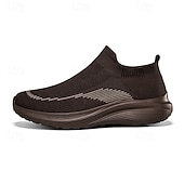 economico Sneakers da uomo-sneakers slip-on rosse leggere da uomo | tomaia in flyknit traspirante con suola comoda per attività casual e sportive