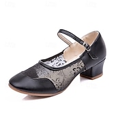 levne Boty na latinskoamerické tance-dámské zlaté boty pro společenský tanec – nízký blokový podpatek, vyšívaný design, pohodlné prodyšné pro latinu, salsu a tango