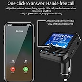 お買い得  車用Bluetoothキット/ハンズフリー-bc32 車用 FM トランスミッター ブルートゥース MP3 プレーヤー ワイヤレス ハンズフリー 1.8 インチ LCD スクリーン付き 携帯電話充電器用