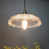 cheap Pendant Lights-LED Modern Chandelier Lamp Flower Pattern Glass Ceiling Pendant Light V intage Bar Cafe Chandelier Fixtures Pendant Light Hanging Lamp Lighting Industrial Modern 25cm 110-240V