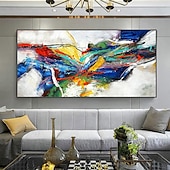 cheap Abstract Paintings-Mintura Handmade Abstract Colorful Oil Paintings On Canvas Wall Art Decoration Modern Picture For Home Decor Rolled Frameless Unstretched Painting
