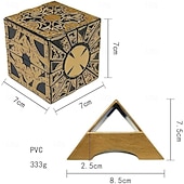 cheap Party Supplies-Detachable Hellraiser Puzzle Box, Hellraiser Puzzle Box Functional, Deformation Detachable Lock Puzzle Box. with Base
