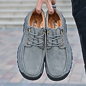 economico Semi-formale-scarpe da trekking da uomo in similpelle marrone con chiusura a lacci - comode e resistenti, perfette per le avventure all&#039;aria aperta