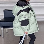 billiga Boy&amp;#39;s Downs &amp;amp; Pufferjacka-Barn Pojkar Ner Hoodiejacka Pufferjacka Ytterkläder Färgblock Långärmad Ficka Täcka Utomhus Dagligen Grundläggande Svart Grön Höst Vinter 4 år +