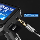 お買い得  車用Bluetoothキット/ハンズフリー-bc32 車用 FM トランスミッター ブルートゥース MP3 プレーヤー ワイヤレス ハンズフリー 1.8 インチ LCD スクリーン付き 携帯電話充電器用