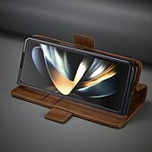 Χαμηλού Κόστους Samsung Θήκη-τηλέφωνο tok Για Samsung Galaxy Z Fold 7 Z Διπλώστε 6 Z Fold 5 Z Fold 4 Z Fold 3 Αναποδογυρίστε το κάλυμμα με βάση στήριξης Μαγνητική Υποδοχή κάρτας Ρετρό TPU PU δέρμα