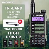 preiswerte Schutz &amp; Sicherheit-1 Stück Walkie-Talkie Tri-Band professionelles Jagd-Schinken wasserdichtes Langstrecken-Typ-C-Ladegerät VHF UHF tragbares Zweiwegeradio