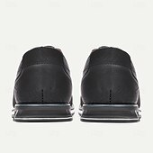 economico Sneakers da uomo-scarpe casual da uomo in similpelle nera con suola colorata e calda fodera in peluche: eleganti calzature con lacci per il comfort e la versatilità di tutti i giorni
