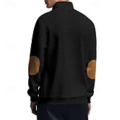 baratos Suéteres básicos-Homens Moletom Moletom com zíper Preto Branco Azul Marinha Cinza Claro Cinzento Escuro Meio Zíper Bloco de cor Bolso frontal Textura Desportos e Ar livre Diário Feriado Poliéster Roupa de rua Básico