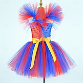 cheap Girls&#039; Costumes-Circus Joker Clown Pomni Carnival Costume Outfits Costume Kid&#039;s Girls&#039; Cosplay Performance Party Stage Carnival Mardi Gras Easy Carnival Costume
