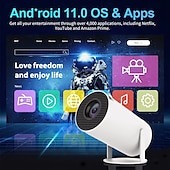 halpa Projektorit-langaton ohjain bluetooth projektori android 13 sähköinen tarkennus full hd 720p tuki 1080p resoluutio 4k video wifi 6 2.4/5g dual band wifi bluetooth 5.4 tuki näytön skaalaustuki 4-pisteen tra