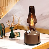 cheap Humidifiers &amp; Dehumidifiers-Lamp Air Humidifier Ambience Lamp Mute Retro Humidifier USB Small Fragrance Diffuser with Light for Home Office