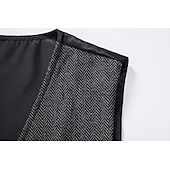 preiswerte Semi-formelle Anzüge-Braune graue Herrenmode Fischgrät Tweed Weste maßgeschneiderte Passform V-Ausschnitt einreihig vier Knöpfe