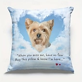 abordables Almohadas personalizadas-Funda de almohada conmemorativa personalizada funda de cojín con foto cojín de lanzamiento regalo de simpatía regalos conmemorativos personalizados cuando me extrañas