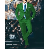 abordables Blazers Clásicos para Hombres-Hombre Trajes chaqueta Negocio Fiesta de Cóctel Fiesta de Boda Moda Casual Primavera &amp; Otoño Poliéster Rayas Botones Bolsillo Cómodo Botonadura Simple Chaqueta de sport Amarillo Azul Piscina Morado