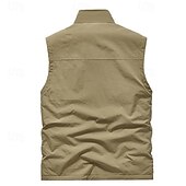 cheap Vests-Men&#039;s Hiking Vest Hiking Fleece Vest Sleeveless Vest Outdoor Thermal Warm Fleece Lining Comfortable Winter Multiple Pockets Polyester Black Army Green Khaki Hunting Fishing Climbing
