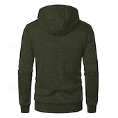 preiswerte Herren Strickjacke-Herren Strickjacke Kurzer Pullover Zip Pullover Reißverschluss Strickpullover Gerippt Stricken Standard Tasche Feste Farbe Mit Kapuze Modisch Klassisch Urlaub Freizeitskleidung Bekleidung Herbst