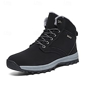 baratos Botas de caminhada-botas de inverno masculinas impermeáveis e isoladas com sola de borracha antiderrapante e forro de pele sintética para caminhadas ao ar livre