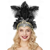 levne Příslušenství-brazilský předvečer Všech svatých Čelenka Peří Dospělé Dámské předvečer Všech svatých Karneval Mardi Gras Párty Plesová maškaráda Karneval v Benátkách Jednoduché Halloweenské kostýmy Oblékněte se