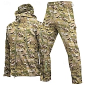 levne Fleece a 3 v 1 bundy-Pánské Dağcı Ceketi Turistická bunda a kalhoty Venkovní maskování Větruvzdorné Přední zip Lehká bunda Celotělové oblečení Celý Zip Kempování a turistika Tmavě šedá Černá Žlutá Armádní zelená Modrá