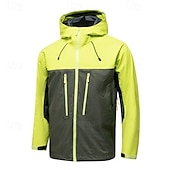 preiswerte Fleece &amp; 3 in 1 Jacken-Herren Wanderjacke Draussen Farbblock Wasserdicht Windundurchlässig Reißverschluß vorne Leichte Jacke Voller Reißverschluss Camping / Wandern / Höhlenforschung Schwarz Gelb Grün Grau