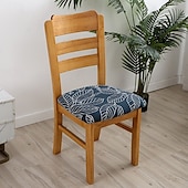 abordables Couverture de chaise de salle à manger-Housse de siège de chaise extensible et durable, idéale pour protéger et rafraîchir les sièges de chaise, ajoute confort et style aux chaises de salle à manger, de bureau ou de salon