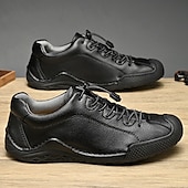 abordables Baskets-baskets décontractées en similicuir marron pour hommes avec lacets élastiques réglables - semelle antidérapante durable, coupe confortable pour un usage quotidien