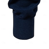 economico Maglioni e Cardigan Elite da Uomo-Per uomo Felpa Maglione Maglieria A Coste Maglia Top Regolari Collo ripiegato Casual Quotidiano Abbigliamento Primavera &amp; Autunno Bianco Verde S M L