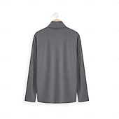 billige grunnleggende t-skjorter-Herre T skjorte Turtleneck skjorte Langermet skjorte Langermet Rullekrage Vår &amp; Vinter عادي Mote Designer Fritid Klassisk Gate Sport Ferie Lyseblå Marineblå Svart Topp T-skjorte for menn