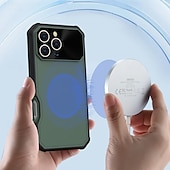 お買い得  iPhone用ケース-電話 ケース 用途 iPhone 16 Pro Max プラス iPhone 15 プロマックスプラス バックカバー 磁石バックル ワイヤレス充電をサポート 耐衝撃 レトロ風 TPU PC