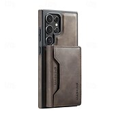 halpa Samsung-kotelot-puhelin Etui Käyttötarkoitus S24 Ultra S24 Plus S24 S23 Ultra S25 Ultra Takakuori Tuella Magneetti Tukee langatonta latausta Retro TPU PU-nahka