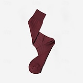 cheap Men&#039;s Elite Accessories-Men&#039;s 1 Pair Socks Black Red Color Solid Color Formal Wedding Anniversary Thin Spring &amp;  Fall Knitwear Elegant