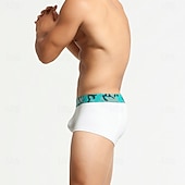 preiswerte Boxershorts für Herren-Herren 1 pc Unterwäsche Boxer Boxer-Shorts Patchwork 90% Baumwolle Atmungsaktiv Weich Komfortabel Farbblock Buchstabe Mittlere Hüfthöhe Schwarz Weiß