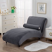 abordables Housse de canapé-housse de chaise longue en velours housse de luxe pour salon housse de chaise longue d&#039;intérieur extensible ultra douce lavable en machine
