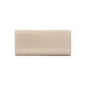 economico Clutch e borsette da sera-elegante pochette da sera con glitter oro - borsa da festa da donna con tracolla a catena e accento decorativo in metallo per matrimoni ed eventi formali
