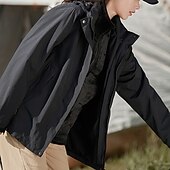 preiswerte Fleece &amp; 3 in 1 Jacken-Damen Soft Shell Jacke Wanderjacke Winter Draussen warm Fleece-Futter Windundurchlässig Wasserdicht 3-in-1-Jacke Vliesjacken Windbreaker-Jacke Reisen Hellrosa Schwarz Weiß Gelb Rosa