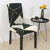 abordables Funda para silla de comedor-Funda elástica para silla de comedor, funda elástica y duradera para silla de comedor con respaldo alto, ideal para proteger y refrescar las sillas de comedor, agrega comodidad y estilo a la decoración de su comedor