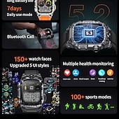 abordables Pulseras inteligentes-696 i121 Reloj inteligente 2.01 pulgada Pulsera inteligente Bluetooth Podómetro Recordatorio de Llamadas Seguimiento del Sueño Compatible con Android iOS Hombre Llamadas con Manos Libres Recordatorio