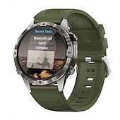 abordables Relojes inteligentes-Reloj inteligente gt45 para hombre, con bluetooth, llamadas, deportes al aire libre, asistente de voz, brújula, monitoreo de salud, rastreador de actividad física, reloj inteligente