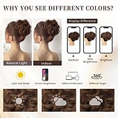 abordables Chignons-chignons Chignon A Clipser Cheveux Synthétiques Pièce de cheveux Extension des cheveux Bouclé Soirée du quotidien Usage quotidien Rouge Bordeaux Marron Grise