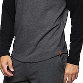 economico magliette di base-Per uomo Maglietta Camicia a Maniche Lunghe Felpa Manica Lunga Girocollo Estate Tinta unica Quotidiano Casual Stile da Strada Blocco di colore All&#039;aperto Streetwear Casual Nero Blu Grigio chiaro