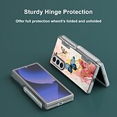olcso Samsung-tokok-Telefontok Z Fold 6 pénztárca tok állványtartóval ceruzatartó ütésálló retró TPU PC