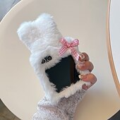 Недорогие Чехлы для Samsung-телефон Кейс для Назначение Z-флип 6 Z Flip 5 Z Flip 4 Z Flip 3 Кейс на заднюю панель со стендом Защита от удара Ретро Плюш