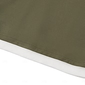 economico T-shirt in maglia waffle-Per uomo Maglietta Waffle Maglietta con Zip a Quarti Maglietta Camicia a Maniche Lunghe Manica Lunga Girocollo Primavera &amp; Autunno Blocco di colori Moda Designer Essenziale Cerniera Finto due pezzi
