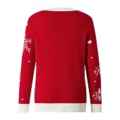 billige Stygge julegensere-Reinsdyr Stygg julegenser Pullover Jumper Strikket Herre Dame Jul Nytt År julaften Jul Original Morsom Voksen Jul Topp