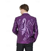 abordables Tapas-Retro Antiguo Años 80 Metálico Brillante Esmoquin Trajes Disco Lentejuelas Ajustado Disfraz Hombre Disfraz de carnaval Navidad Víspera de Todos los Santos Carnaval Desfile del orgullo Mes del Orgullo