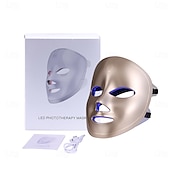 cheap Facial Care Devices-Wireless 7 Colors LED Light Therapy Face Mask Photon Therapy Mask For Skin Rejuvenation Anti Aging Wrinkle Freckle Removal Acne Treatment