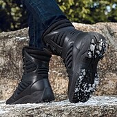 levne Zima a sněhové boty-pánské taktické zimní boty - s hnědou kožešinou, zateplené, voděodolné, robustní podrážka, ideální pro outdoorové aktivity v chladném počasí