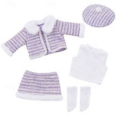 abordables Conjuntos de Ropa y Accesorios para Muñecas-Ropa y accesorios para muñecas de 18 pulgadas, conjunto de trajes de invierno para muñecas, abrigo y pantalones para muñecas de 18 pulgadas, regalos para niñas (sin muñeca)