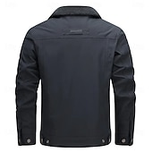 cheap Men&#039;s Graphic Jackets &amp; Coats-Men&#039;s Animal Horse Embroidered Fleece Jacket Sherpa Trucker Jacket Work Cargo Jacket Turn-Down Collar Warm Winter Cotton Jacket Vintage Casual Sports Outdoor Coat Multi-Pockets